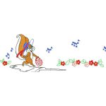 Squirrel Singing Children Design SI0757