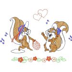 Squirrels Singing Children Design SI0758