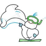 Baby Diver with Dolphin Children Design SI0770