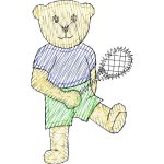 Tennis Bear Mascots Design SI2437