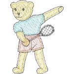 Tennis Bear Mascots Design SI2438