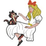 Girl with Cat Children Design SI0791