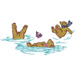 Bears Swimming Children Design SI0792