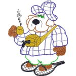 Dog in Snow Mascots Design SI2446