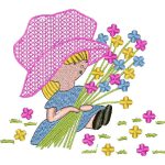 Girl with Flowers Children Design SI0794