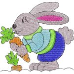 Rabbit with CarrotsChildren Design SI0795