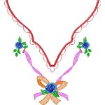 Flower Necklines Design SI3727