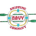 Navy Shipping Company Nautical Design SI3259