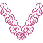 Flower Necklines Design SI3741