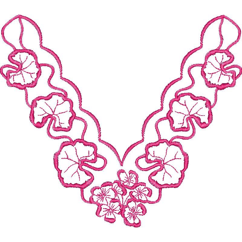 52991-1.jpg Flower Necklines Design SI3741 - Image 1