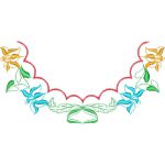 Flower Necklines Design SI3742