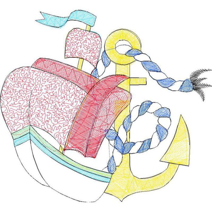 Boat Nautical Design SI3329 - Image 1