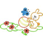 Rabbit with Ball Children Design SI0828