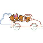 Animals in Car Children Design SI0830