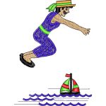 Man on the Beach Nautical Design SI3353