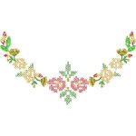 Flower Necklines Design SI3745