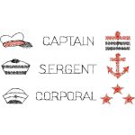 Captain Sergent Corporal Nautical Design SI3363