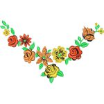 Flower Necklines Design SI3749