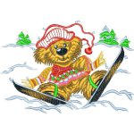 Bear Skiing Children Design SI0870