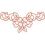 Flower Necklines Design SI3759