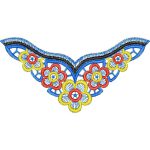 Flower Necklines Design SI3763