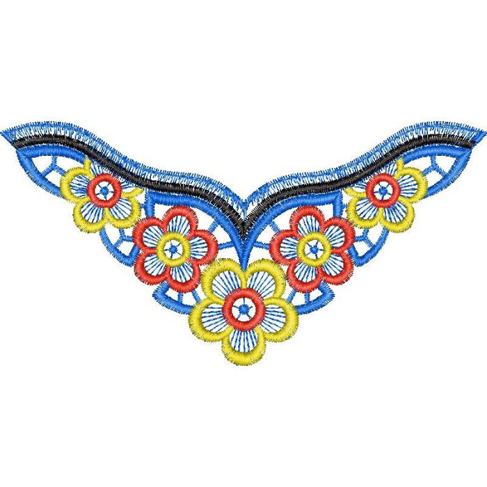 Flower Necklines Design SI3763 - Image 1