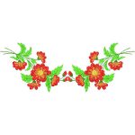 Flower Necklines Design SI3766