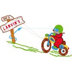 Riding Motorbike Children Design SI0897
