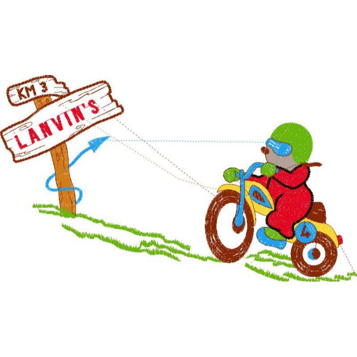 Riding Motorbike Children Design SI0897 - Image 1