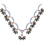 Flower Necklines Design SI3768
