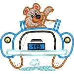 Bear Driving Car Children Design SI0901