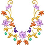 Flower Necklines Design SI3770