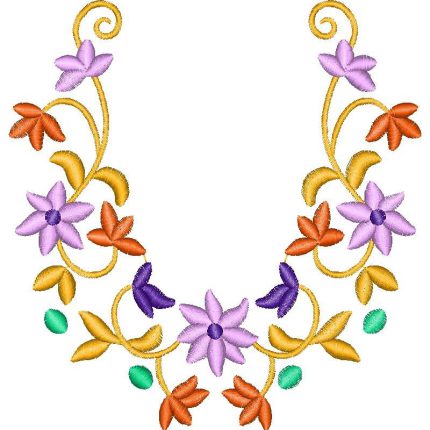 Flower Necklines Design SI3770