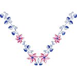 Flower Necklines Design SI3773