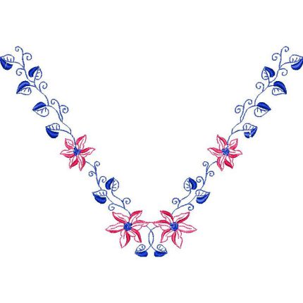 Flower Necklines Design SI3773