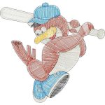 Baseball Bird Mascots Design SI2464