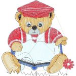 Bear Reading Children Design SI0940