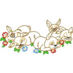Rabbits Sleeping Children Design SI0944