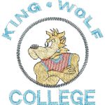 King Wolf College Mascots Design SI2466