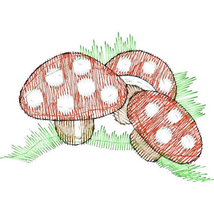 Mushrooms Design SI2214 - Image 1