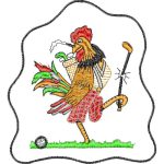 Golf Rooster Mascots Design SI2469