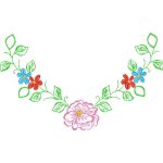 Flower Necklines Design SI3783