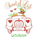 Duck Driving Car Children Design SI0971