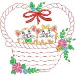 Cats in Basket Children Design SI0981