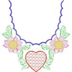 Heart and Flower Necklines Design SI3793