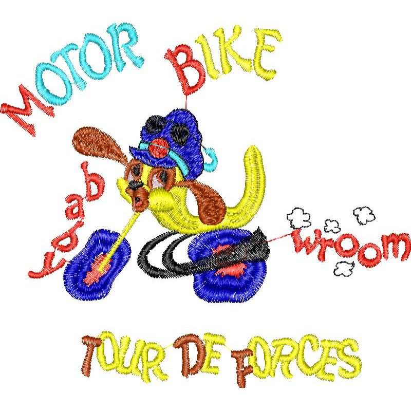 55051-2.jpg Dog Motorbike Mascots Design SI2473 - Image 1