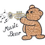 Bear playing the Trumpet Children Design SI1018