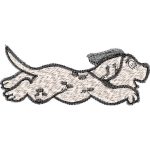 Dog Running Children Design SI1026