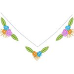 Flower Necklines Design SI3795