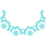 Flower Necklines Design SI3797